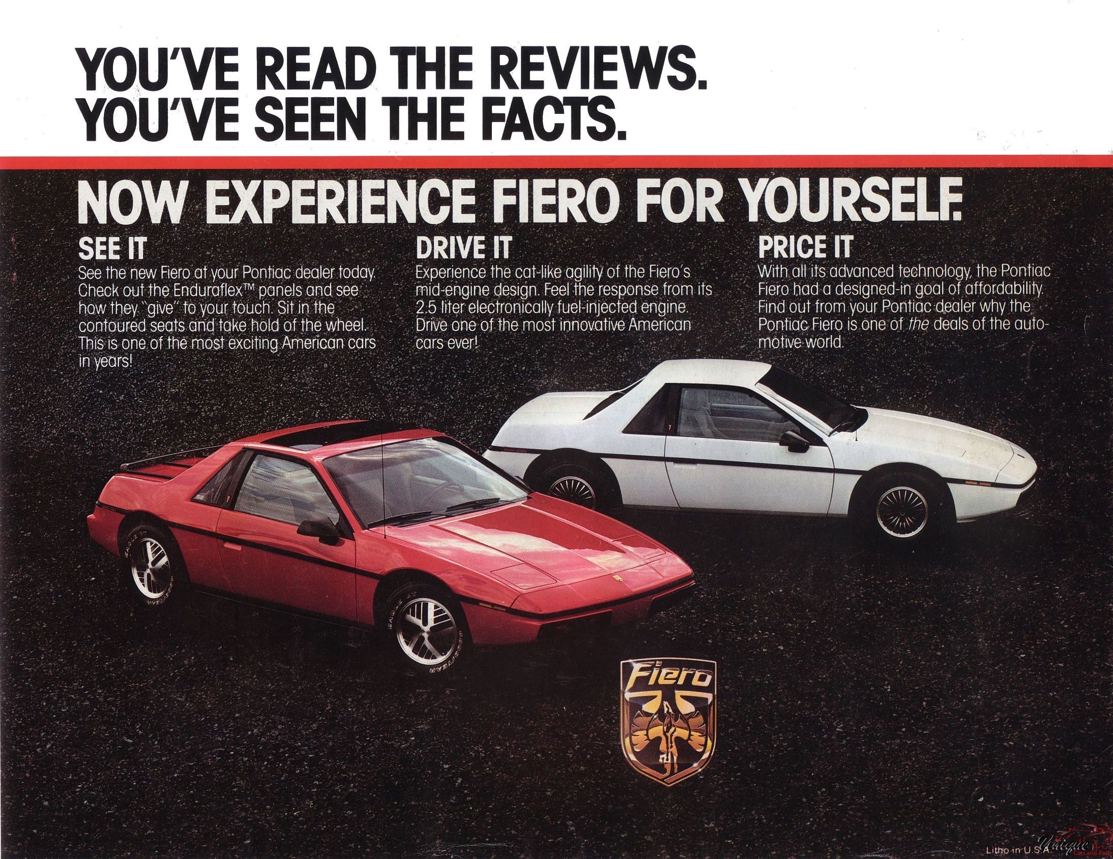1983 Pontiac Fiero Foldout Page 2